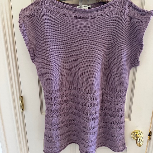 BAMBOO TRADERS KNITTED LAVENDER TOP-EUC/XL - Picture 1 of 5
